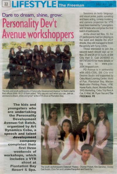 In The News: 1st Batch Participants of PD Avenue Season 1