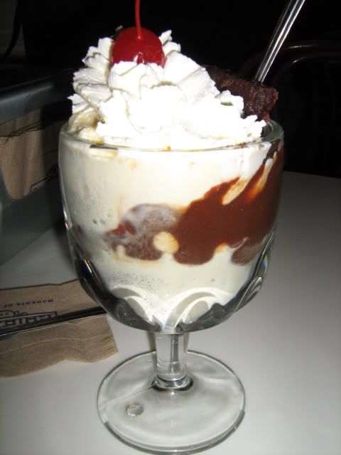 Fudge brownie sundae at Ghiradelli square