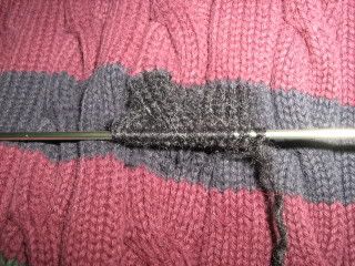 knitting a patch