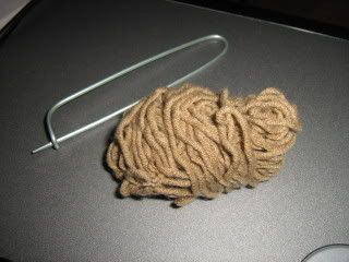 very small amt of yarn