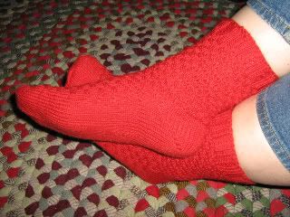 basket-weave socks