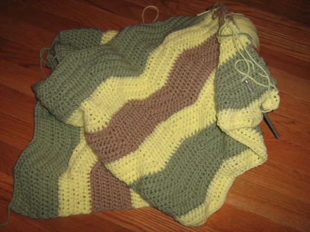 crocheted baby aftghan-in-progress