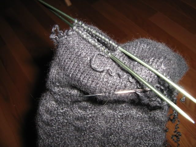 grafting the heel of the sock