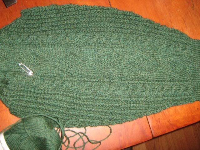 green aran sleeve