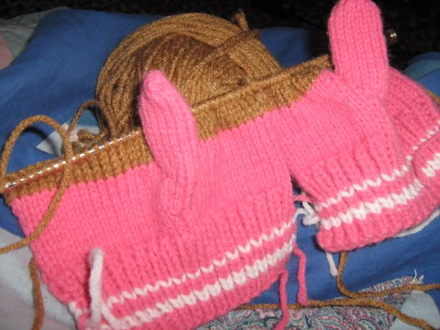 mittens in progress