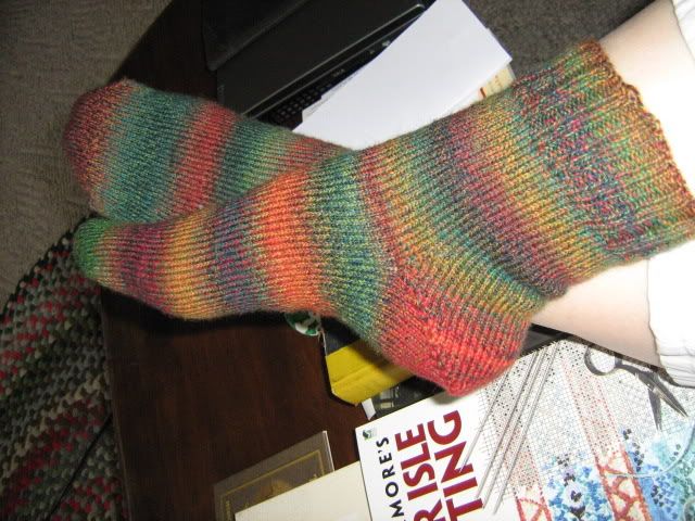 Autumn rainbow socks