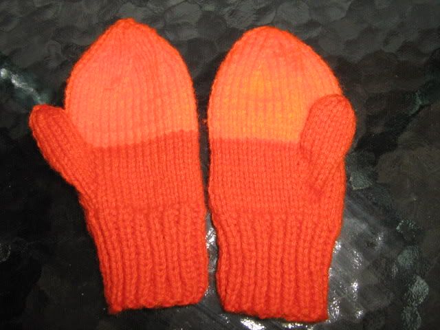 orange child's mittens