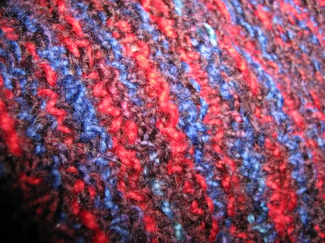 close-up of yarn