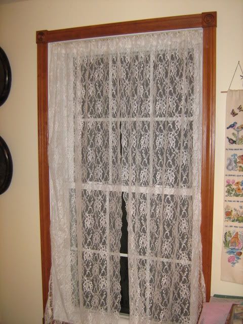 Kate's awesome lace curtains.