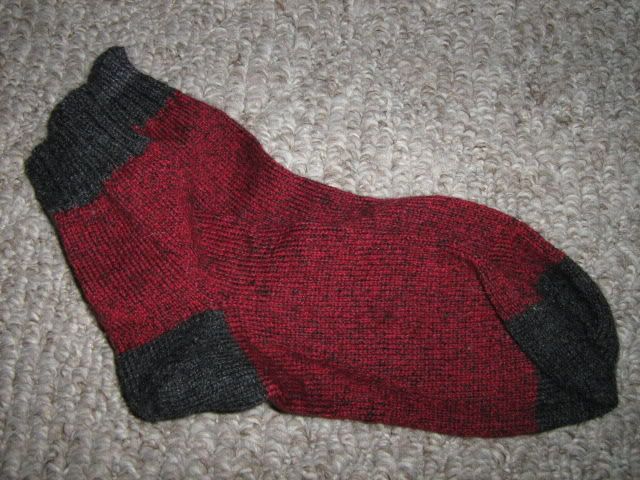 red and black plain socks