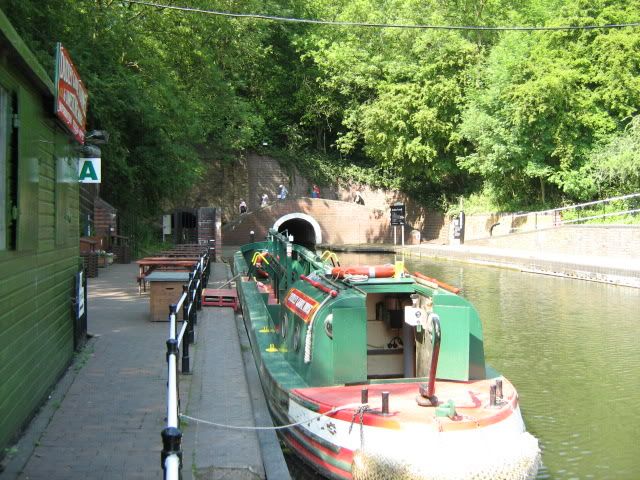 Canal boats and limestone mine