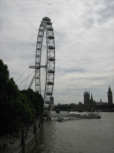 London Eye with detatched pod on barge