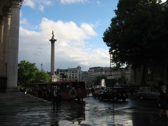 St. Martin's and Trafalgar Square after the rain
