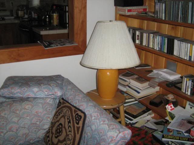 mustard-yellow lamp