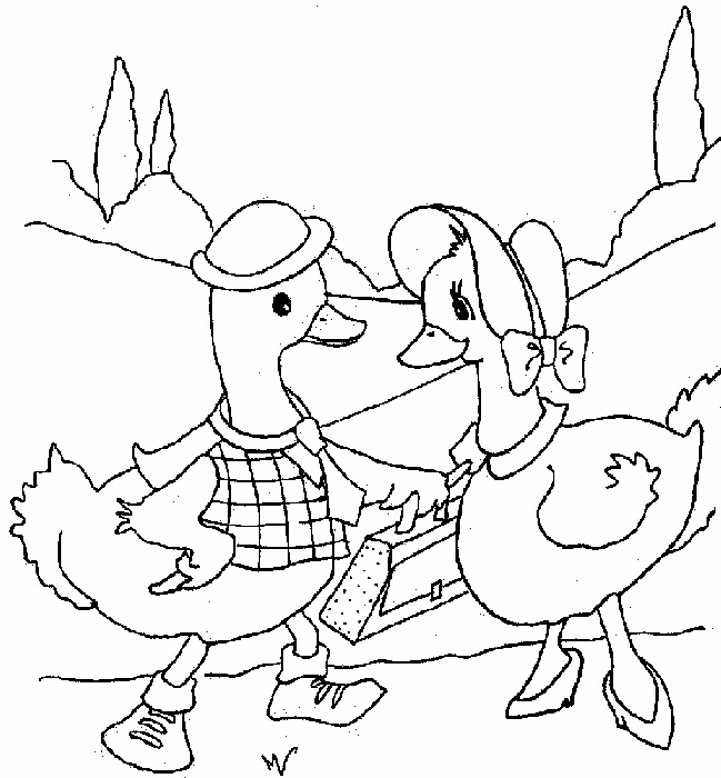 Dibujos para pintar de Patos, patitos