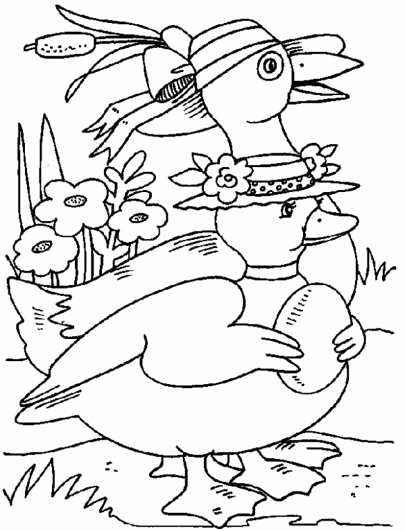 Dibujos para pintar de Patos, patitos