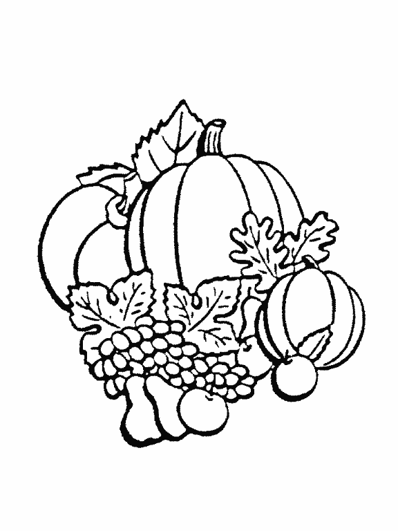 Dibujos para colorear del dia de accion de Gracias