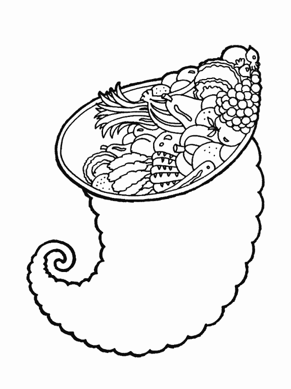 Dibujos para colorear del dia de accion de Gracias