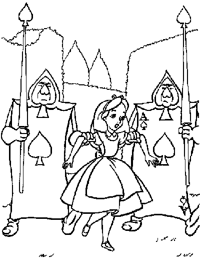 Dibujos para colorear de Alicia en el pais de las maravillas