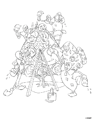 Dibujos para colorear de Alicia en el pais de las maravillas