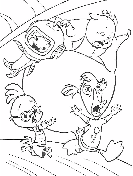 Dibujos para colorear de chicken little