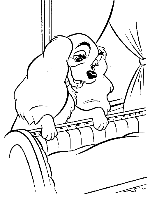 Dibujos para colorear de la Dama y el Vagabundo