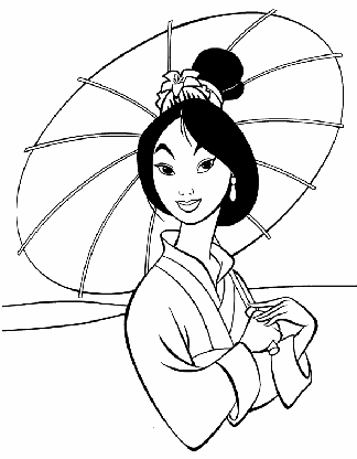 Dibujos para colorear de Mulan