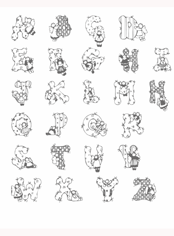 Dibujos para pintar el alfabeto