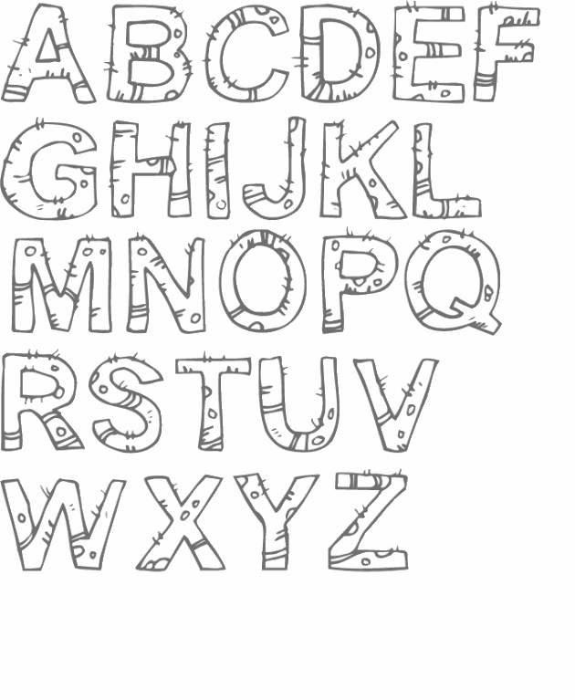 Dibujos para pintar el alfabeto