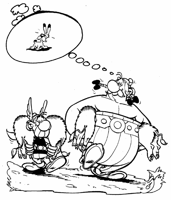 Dibujos para pintar de Asterix Obelix