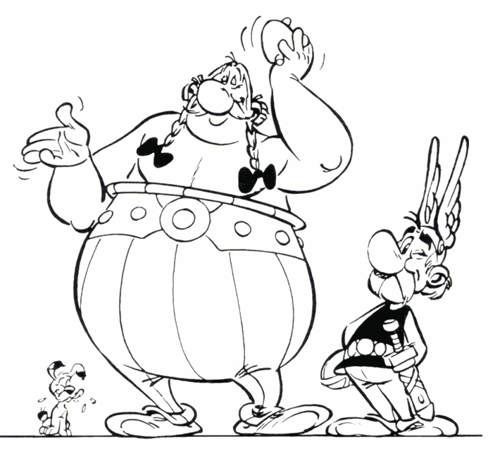Dibujos para pintar de Asterix Obelix