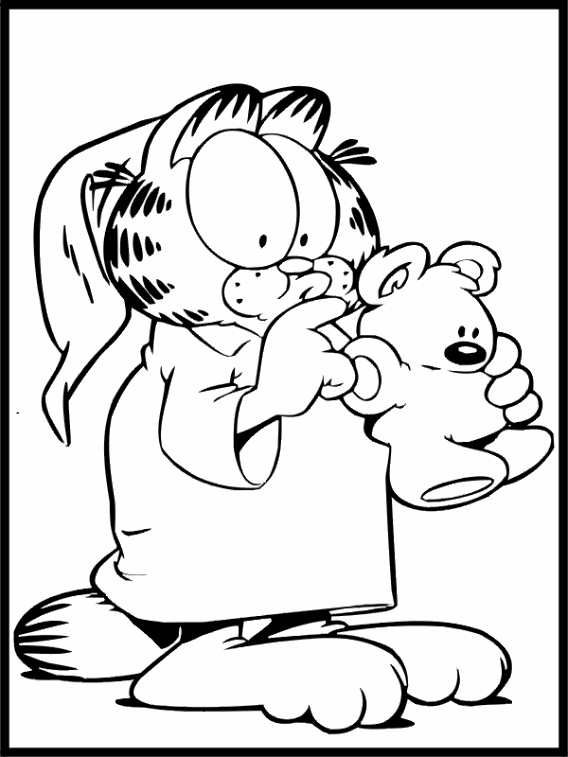 Dibujos para pintar de Garfield