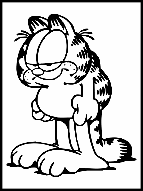 Dibujos para pintar de Garfield