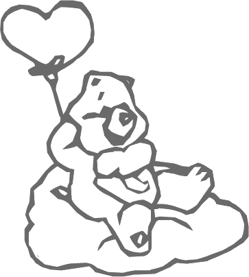 Dibujos para pintar de osos amorosos