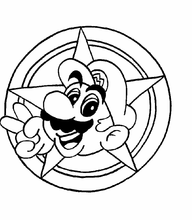 mario bros para colorear Colouring Pages