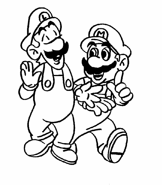 Dibujos para pintar de Super Mario Bros