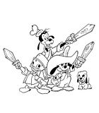disegni 3 moschettieri da colorare