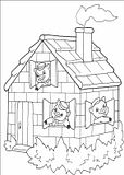 disegni 3 porcellini da colorare