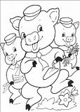 disegni 3 porcellini da colorare