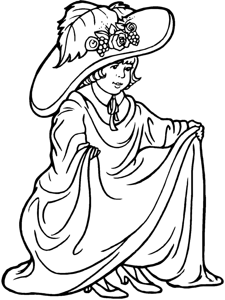 disegni abiti principessa da colorare