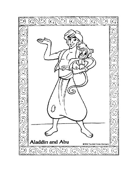 disegni aladino da colorare