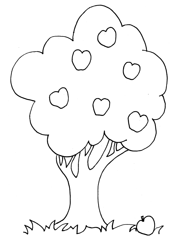 disegni alberi da colorare