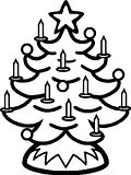 disegni alberi natale