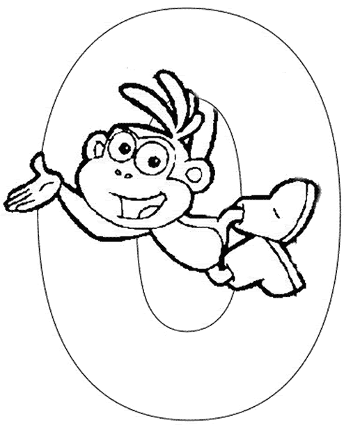 disegni alfabeto dora da colorare