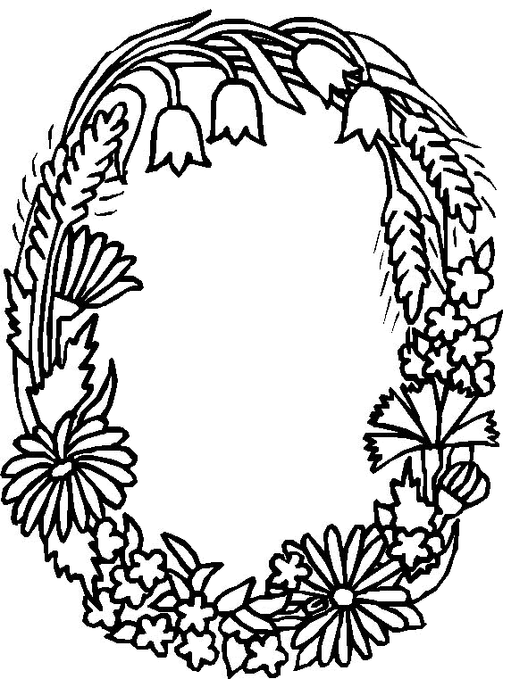 disegni alfabeto fiori foglie da colorare