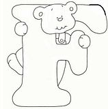 disegni alfabeto orsetto da colorare