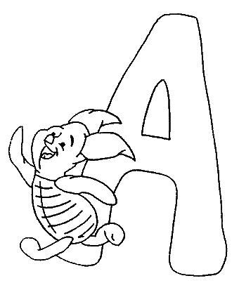 disegni alfabeto winnie the pooh da colorare