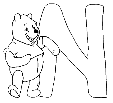 disegni alfabeto winnie the pooh da colorare