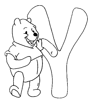 disegni alfabeto winnie the pooh da colorare