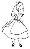disegni alfabeto alice da colorare